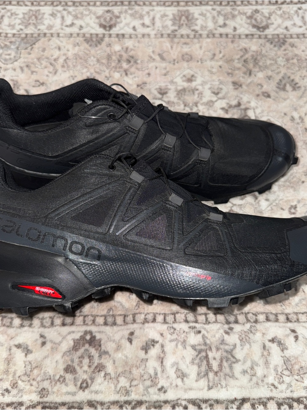 NWOB - Solomon Speed Cross 5 Men's Trail Running Shoes Black Size 12